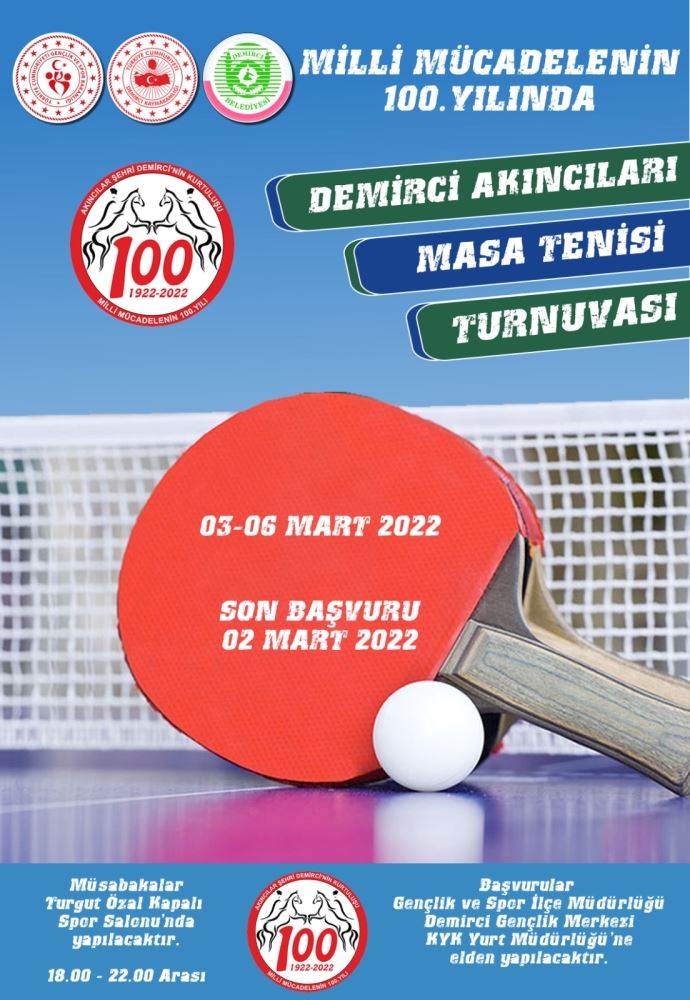 DEMİRCİ AKINCILARI MASA TENİSİ TURNUVASI