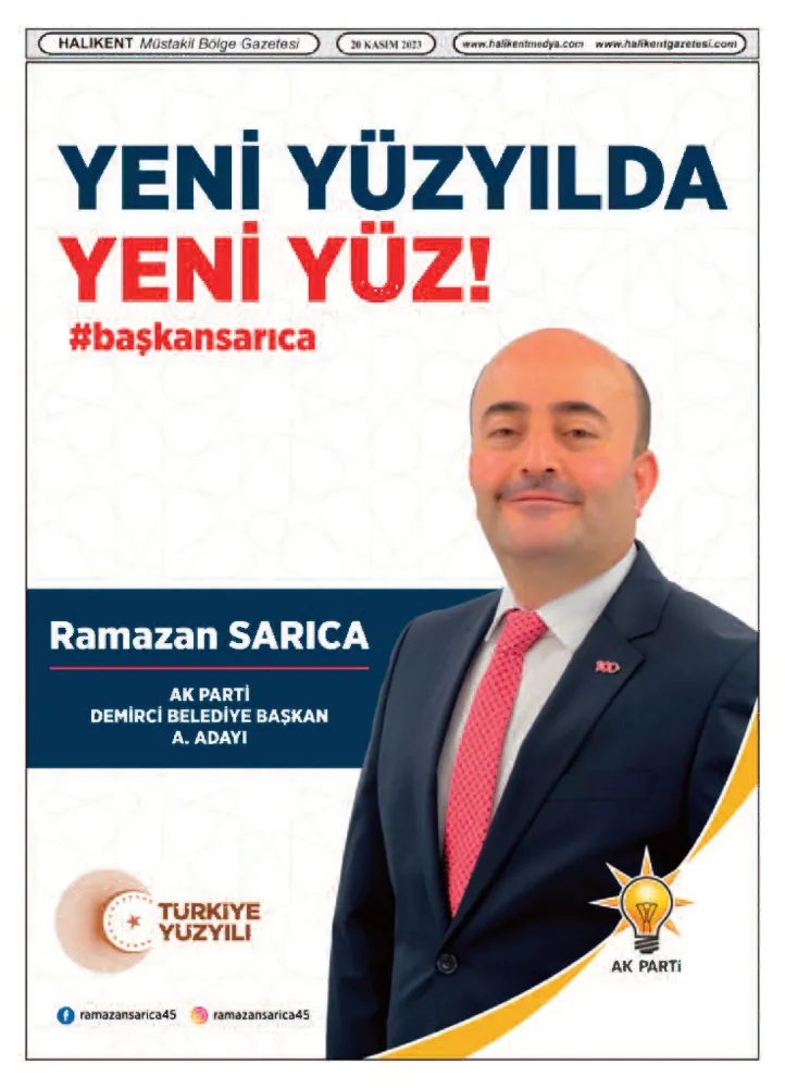 AK PARTİ DEMİRCİ BELEDİYE BAŞKAN A. ADAYI RAMAZAN SARICA