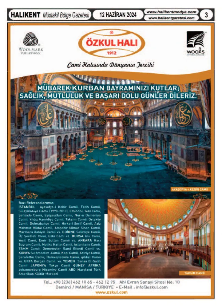 KURBAN BAYRAMI TEBRİKLERİ