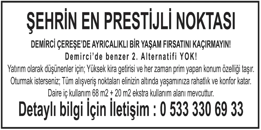 ŞEHRİN EN PRESTİJLİ NOKTASI