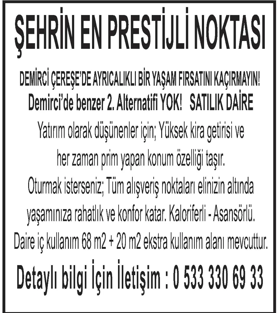 SATILIK DAİRE