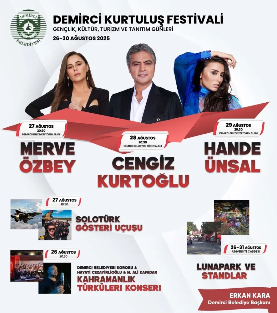 İLK KEZ YAPILACAK FESTİVALİMİZE SANATÇI YAĞACAK