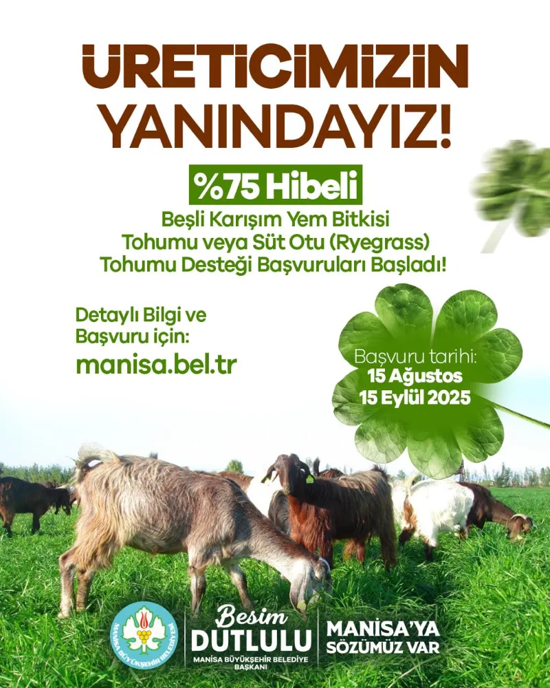 MANİSA BÜYÜKŞEHİR BELEDİYESİ’NDEN ÜRETİCİLERE BÜYÜK DESTEK