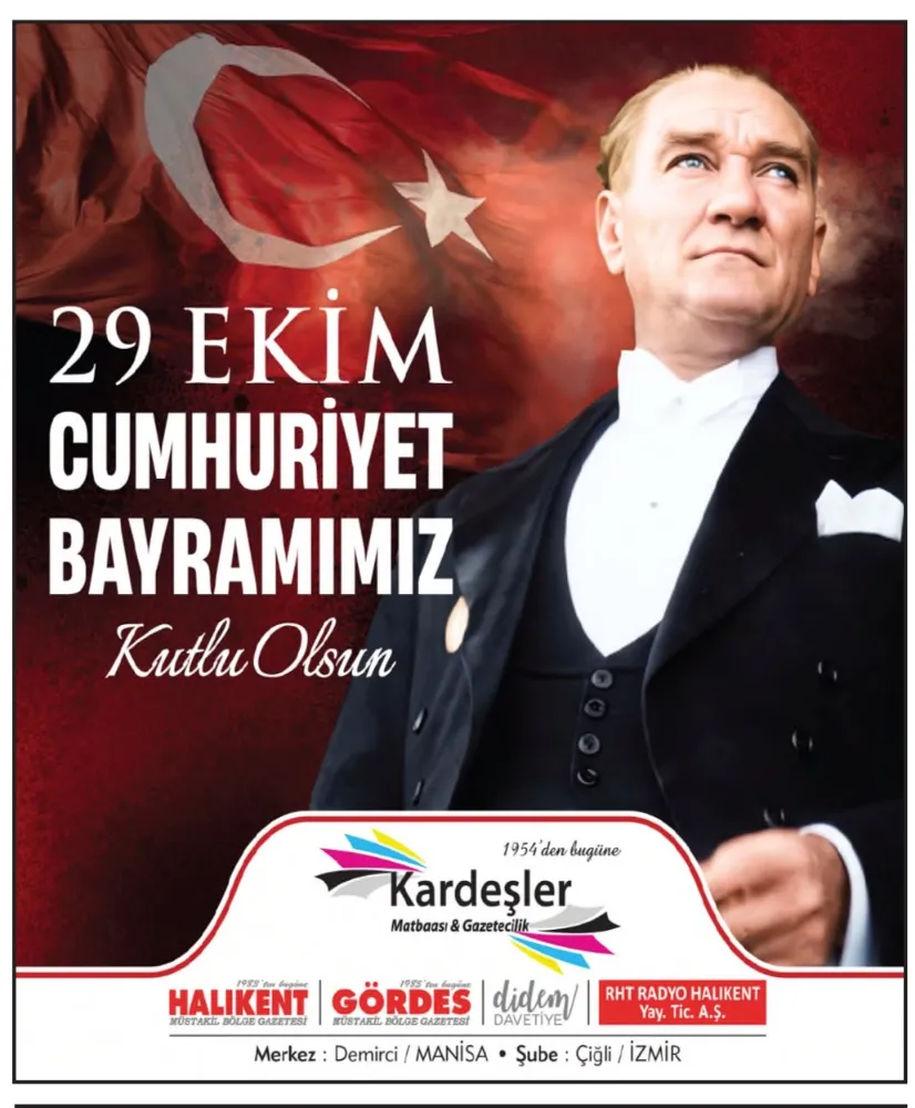 29 EKİM CUMHURİYET BAYRAMIMIZ KUTLU OLSUN!