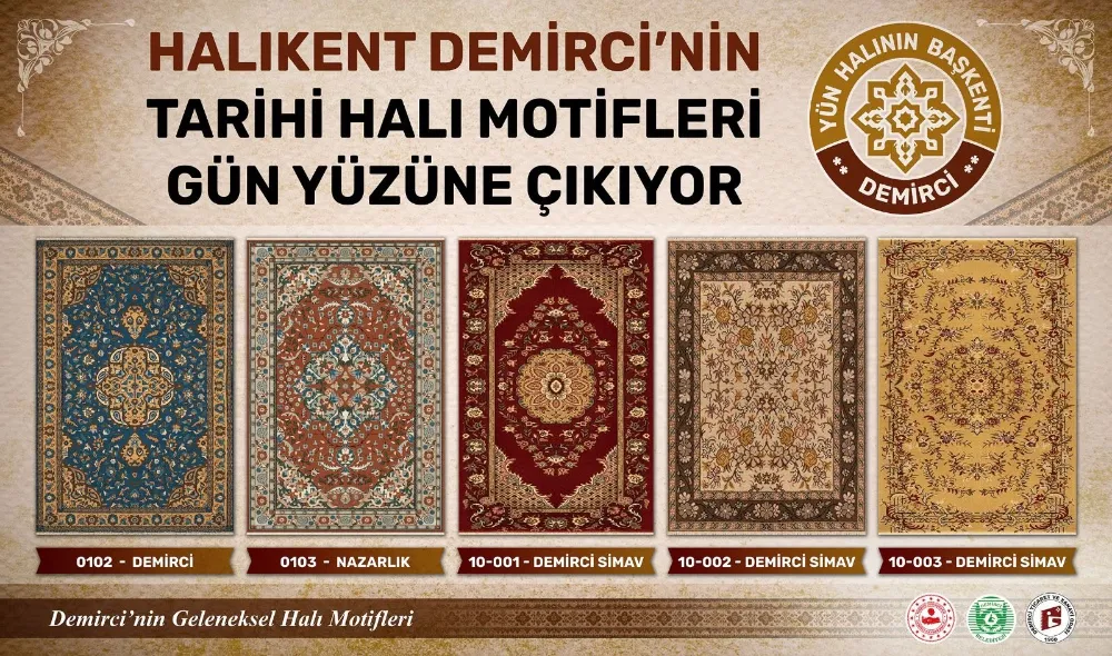 HALIKENT DEMİRCİ'NİN  TARİHİ HALI MOTİFLERİ 