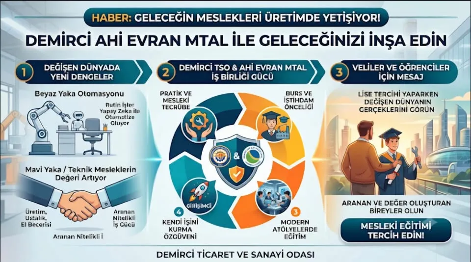 GELECEĞİN MESLEKLERİ ATÖLYE'DE YETİŞİYOR : DEMİRCİ AHİ EVRAN MTAL İLE GELECEĞİNİZİ İNŞA EDİN 
